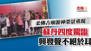 Photo of 柔佛古廟游神榮景重現 蘇丹四度駕臨 興發聲不絕於耳