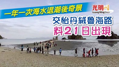 Photo of 一年一次海水退潮後奇景 交怡丹絨魯海路 料21日出現