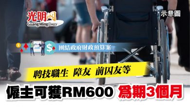Photo of 聘技職生 障友與前囚友等 僱主可獲RM600 為期3個月
