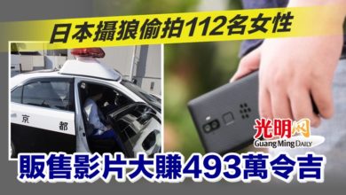 Photo of 日本攝狼偷拍112名女性 販售影片大賺493萬令吉