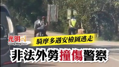 Photo of 騎摩多遇安檢圖逃走  非法外勞撞傷警察