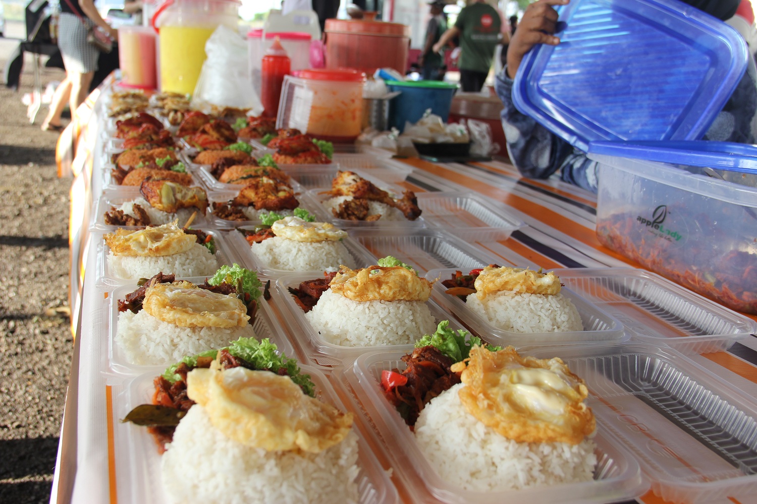 Various nasi lemak.