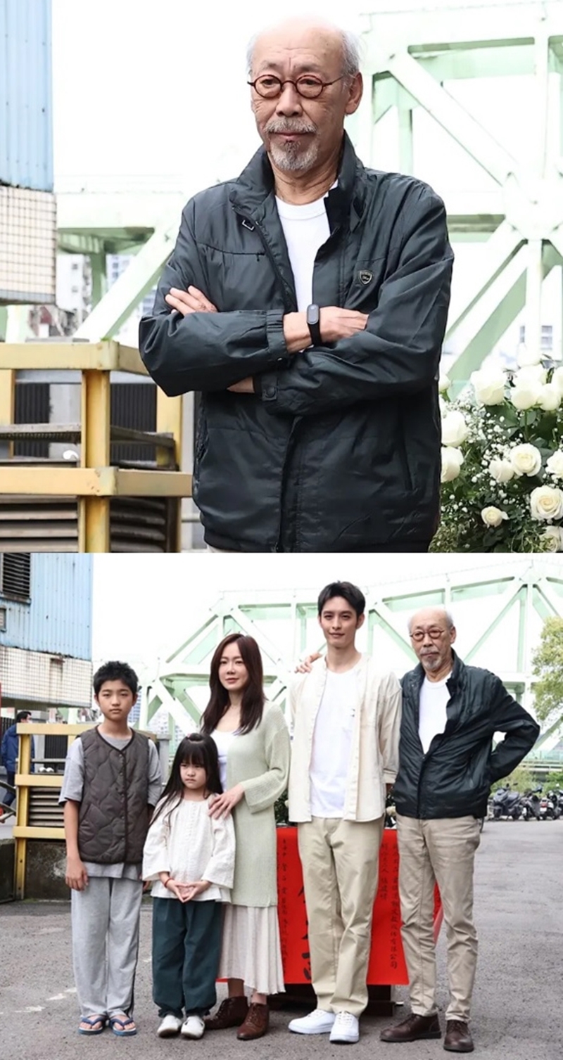 錢人豪執導鬼片的《蝴蝶大廈》今在台北舉行開鏡儀式，左起為白潤音、林採潔、尹馨、曹佑寧和馮淬帆。