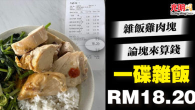 Photo of 雜飯雞肉塊論塊來算錢 一碟雜飯RM18.20