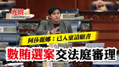 Photo of 阿莎麗娜：已入稟請願書   數賄選案交法庭審理