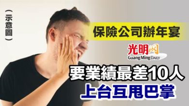 Photo of 保險公司辦年宴 要業績最差10人 上台互甩巴掌