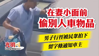 Photo of 在妻小面前偷別人車物品   男子行徑被民眾拍下