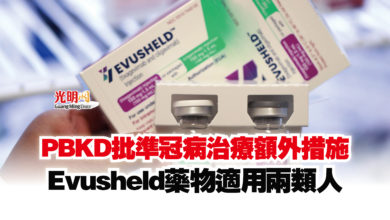 Photo of PBKD批準冠病治療額外措施  Evusheld藥物適用兩類人