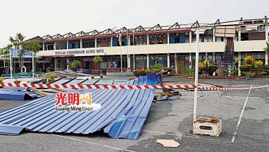 Photo of 暴風雨襲烏絨峇都國小 校舍嚴重損壞 師生提前放假