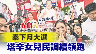 Photo of 泰下月大選 塔辛女兒民調續領跑