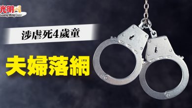 Photo of 涉虐死4歲童   夫婦落網