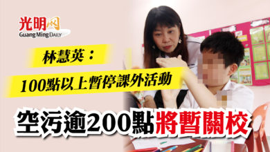 Photo of 林慧英:100點以上暫停課外活動 空污逾200點將暫關校