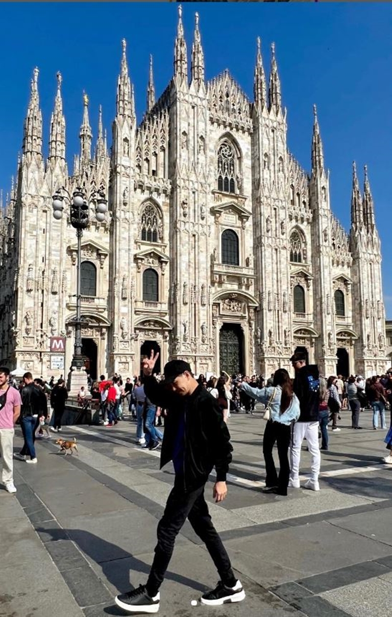 跟愛妻陳若儀到義大利旅游