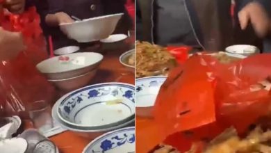 Photo of 吃喜酒遇上打包魔人 去盛個飯回來“菜就沒了”
