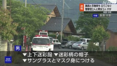Photo of 日本發生男持槍與刀傷4人 仍在逃 警吁別外出