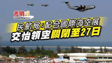 Photo of 民航局：配合國際海空展 交怡領空關閉至27日