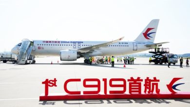 Photo of 中國產客機上海→北京 C919商業航班首飛