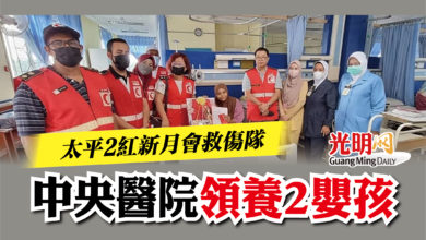 Photo of 太平2紅新月會救傷隊   中央醫院領養2嬰孩