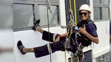 Photo of 挑戰高樓外牆洗刷 繩索技術員為興趣敢冒險