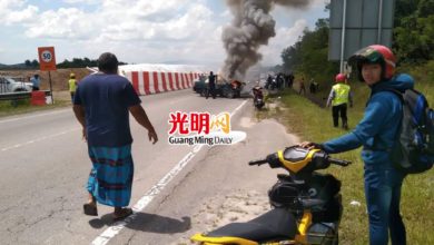 Photo of 2車碰撞司機被燒死  死者妻與2孩子重傷