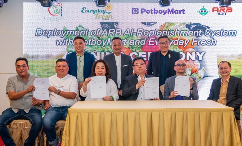 Lins Garden Sdn Bhd’s Everyday Fresh supermarket ARB IOT SDN BHD’s PotboyMart retail chain signed a strategic alliance agreement.Introduce the operation of intelligent replenishment system |