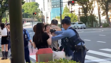 Photo of 視頻 | 網傳中國妹大鬧東京 拳打腳踢警察25秒