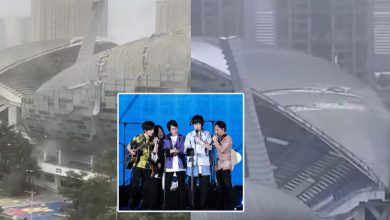 Photo of 場地屋頂被颱風吹飛 五月天演唱會受影響
