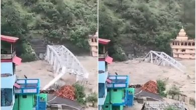 Photo of 印度恐怖暴雨釀6死 50年老橋10秒消失