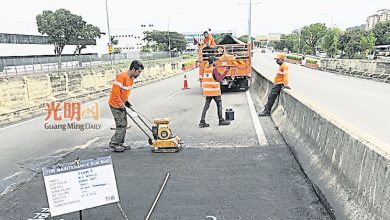 Photo of 峇央峇魯高架天橋 凹陷路段修復