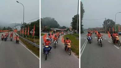 Photo of 希盟摩托車隊大陣仗  陸兆福抵達提名中心