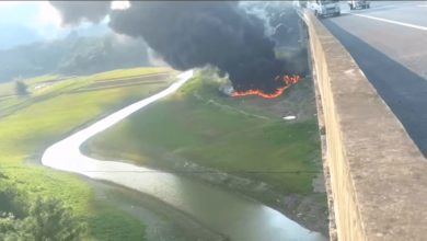 Photo of 廣西油罐車墜高架橋起火  兩人不幸遇難