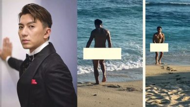 Photo of 裸奔沙灘被偷拍 袁偉豪雙手遮掩「小偉豪」