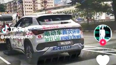 Photo of 首輛EV環遊世界 未創紀錄隆撞車 網友笑：大馬道路難駕馭