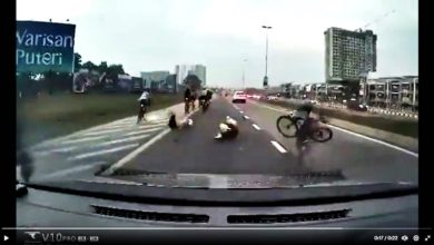 Photo of 公路騎行被車撞 騎士拋離腳車撞同伴