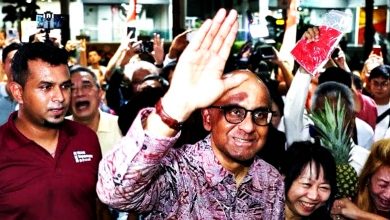 Photo of 尚達曼當選獅城總統 安華貼文恭賀