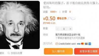 Photo of “愛因斯坦的腦子” 網賣29仙 中國熱賣近10萬個