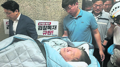 Photo of 絕食19天健康惡化 韓在野黨魁緊急送院