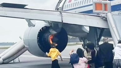 Photo of 中國國航客機引擎起火 樟宜機場暫關1跑道