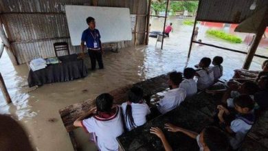 Photo of 水淹及膝仍上課 柬教部增建教學樓應急