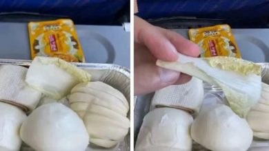 Photo of 網紅控訴中國飛機餐 僅4個饅頭1片白菜