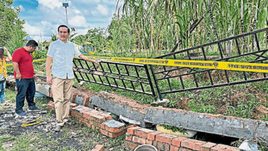 Photo of 建竣未一年 下了場暴雨 休閒公園圍牆坍塌