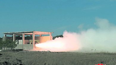 Photo of 朝測試導彈固體燃料發動機