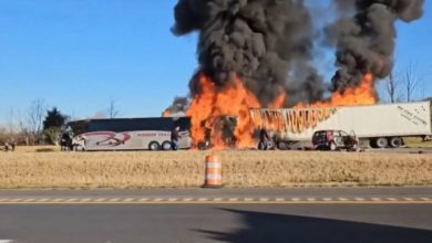 Photo of 【視頻】火燒學生巴士 造成至少6死
