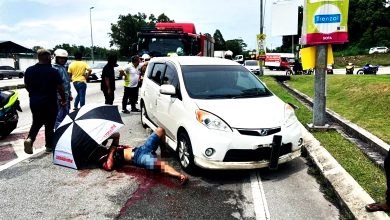 Photo of 騎士被撞倒捲車底 司機棄車逃