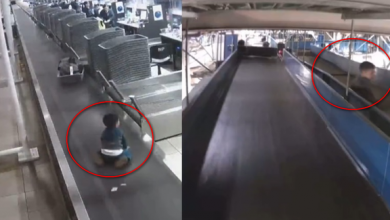Photo of 【視頻】3歲童爬行李輸送帶 差點登上機艙