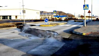 Photo of 冰島震不停 路面裂縫冒蒸氣 居民緊急撤離