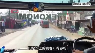Photo of 【視頻】巴士反車道飆車接電話 “乘客嚇得夠嗆！”