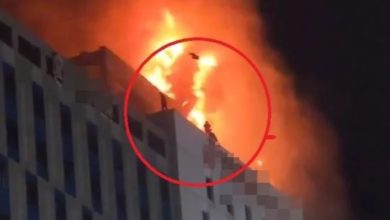 Photo of 【視頻】仁川市酒店大火54人傷 有民眾天台跳往隔壁大樓逃生