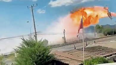 Photo of 撞電線桿起火 智利消防飛機墜毀1死4傷