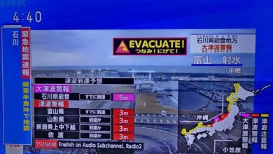 Photo of 日本石川縣7.6級地震 發佈海嘯警報